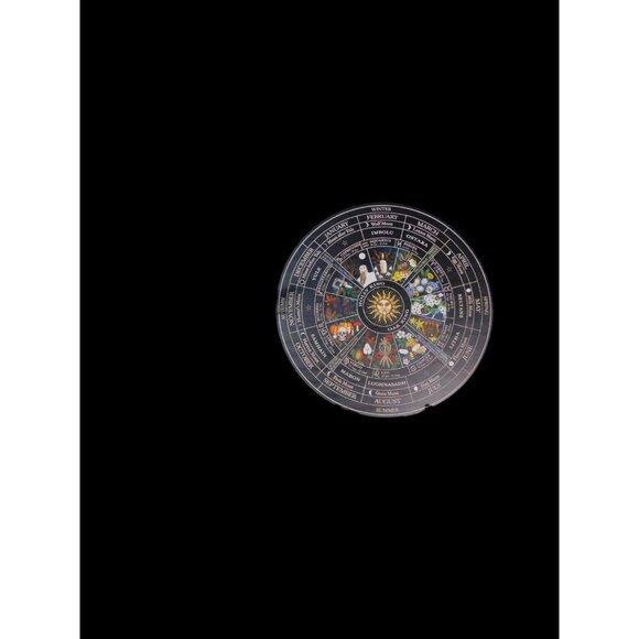 Witchs Wheel Of The Year 12" Wooden Pagan Calendar Decor - Picture 4 of 12